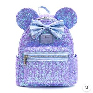 Loungefly Celebration Purple Sequin Exclusive Mini Backpack